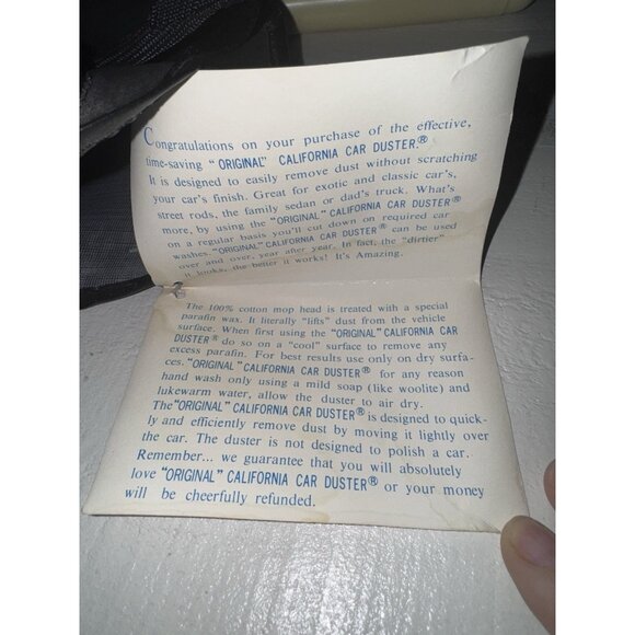 New The Original California Car Duster (Plastic Handle/ Red Fiber) Vintage NOS - Picture 7 of 9